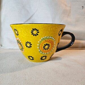 Signature Large Boho Stoneware Latte Coffee Mug Cup